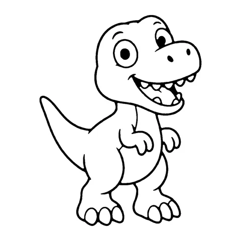 T-Rex Dinosaur coloring page